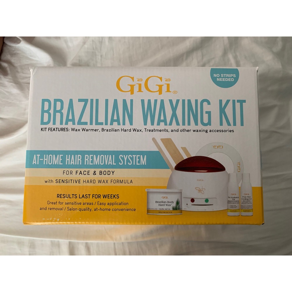GiGi Brazilian Waxing Kit for Face and Body, includes Wax Warmer, Brazilian Wax